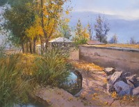 Ajab Khan, 24 x 30 Inch, Oil on Canvas, Landscape Painting, AC-AJB-017